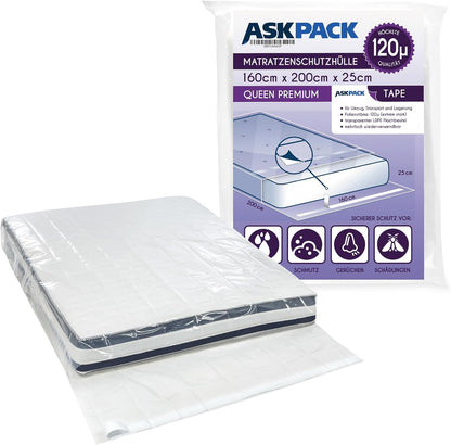 Mattress protector with adhesive tape