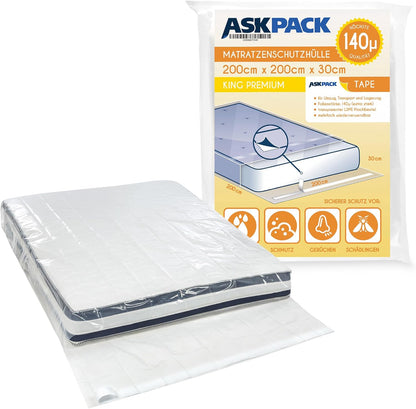 Mattress protector with adhesive tape